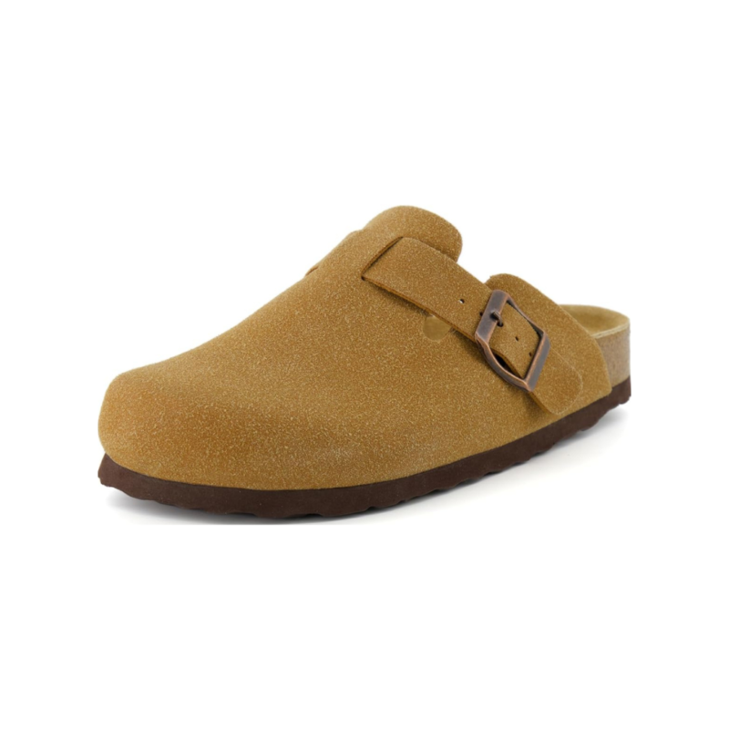Sabots Confort Narsago avec Semelle en Liège et Mousse à Mémoire | Daim Végétalien Beige