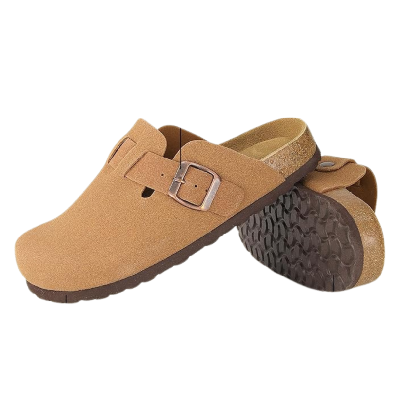 Sabots Confort Narsago avec Semelle en Liège et Mousse à Mémoire | Daim Végétalien Beige – Image 4
