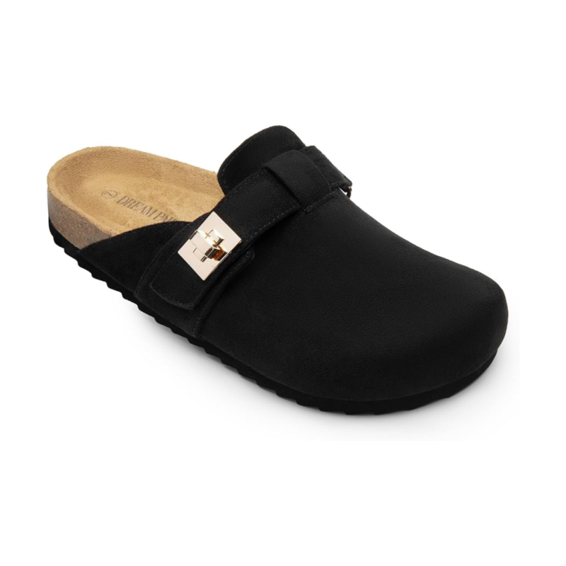 Mules Confort Dream Pairs™ avec Semelle en Liège et Soutien de la Voûte Plantaire | Noir – Image 5