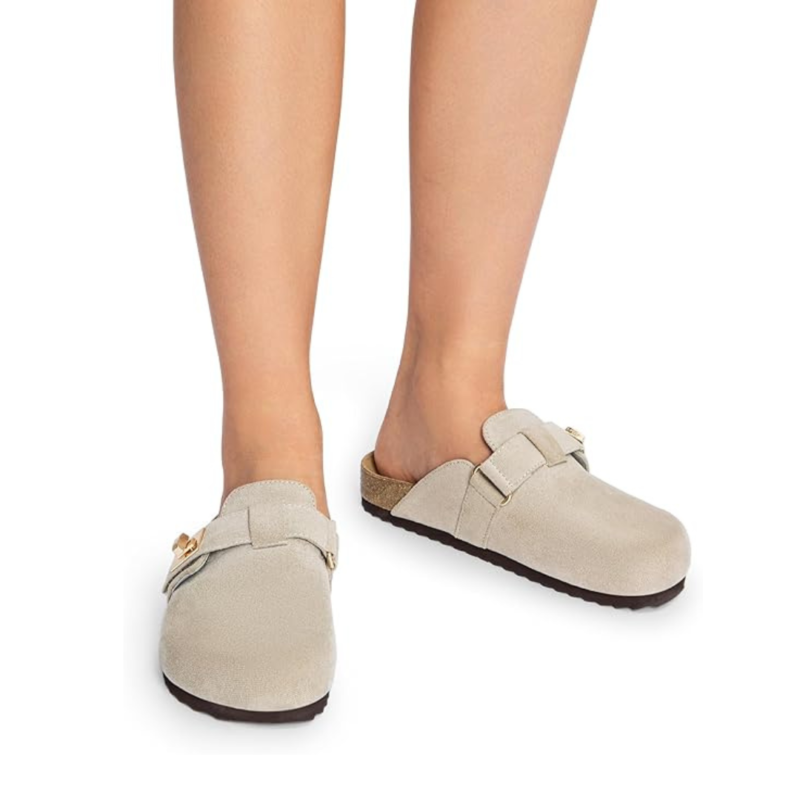 Mules Confort Dream Pairs™ avec Semelle en Liège et Soutien de la Voûte Plantaire | Gris – Image 6